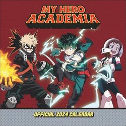 My Hero Academia Agenda 2024 avec inscription et superbes images de tous les personnages - Idée cadeau fabuleuse pour les fans d'anime et autres héros - 30,5 x 30,5 cm