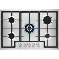 EGS75362X - Placa de cocina (5 quemadores de gas, 75 cm, acero inoxidable)