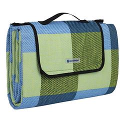 SONGMICS Coperta Telo Pic-nic Tappeto Campeggio Giardino Impermeabile Pieghevole Manico Multiuso 195 x 150 cm GCM50C