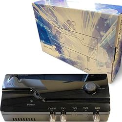 LEYF Förstärkare 2 TV-utgångar, justerbar förstärkning 25 dB/TV-antenn/förstärkare för TNT HD UHF-signal 10-25 dB/VHF 0-15 dB