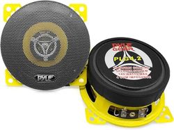 Pyle 10cm Car Door Speakers 140W – 2-Way Coaxial Stereo Audio, 4 Ohm Full Range Sound, Compact Mount Design, Easy Install, Replacement Speaker Set – 2 Pieces