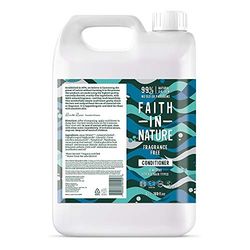 Faith In Nature Natural Fragrance Free Conditioner, Sensitive, Vegan & Cruelty Free, No SLS or Parabens, For All Hair Type, 5L Refill Pack