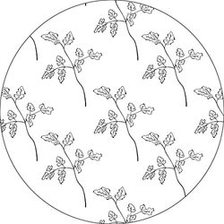 Bonateks, Ronde digitaal bedrukte muismat, antislip onderkant, voor kantoor en thuis, diameter: 22 cm