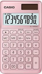 CASIO SL-1000SC-PK - Calculadora, 0.9 x 7.1 x 12 cm, color rosa