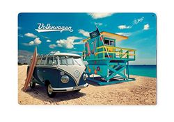 BRISA VW Collection – Volkswagen retro blaszana tabliczka w stylu vintage, pomysł na prezent z metalu, wzór T1 Bus (Beachlife/kolorowy)