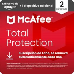McAfee Total Protection para 2 + 1 dispositivos 2025 |12 meses | VPN segura, el software de seguridad incluye antivirus, gestor de contraseñas, supervisión de identidad | Descarga digital