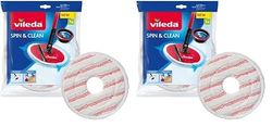 Vileda Spin & Clean Ricambio Spinmop Lavapavimenti, Bianco (Confezione da 2)