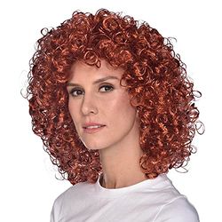 Curly women's wig brown