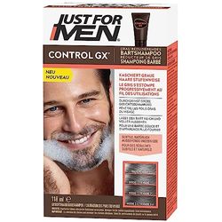 Just For Men Control GX Shampoo Barba, Riduce le setole bianche ogni lavaggio, per risultati sottili e naturali, tutte le sfumature, 118 ml