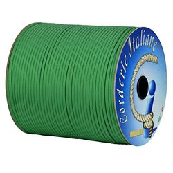 Paracord 550 Type III Basic, grön 4 mm - 200 mt, 7 trådar, 100% Tillverkad i Italien 006078388 Corderie Italiane
