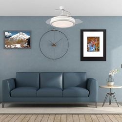 Plafondventilator, wit, met licht en afstandsbediening + timer + geheugen, 72 W, 6120 lm, plafondventilator met 3 witte vleugels, dimbaar ledlicht in 3 kleuren, stille gelijkstroommotor