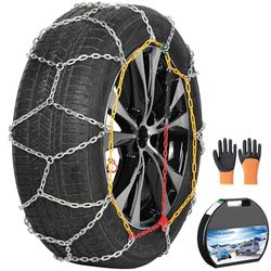 Lot de 2 chaînes à neige antidérapantes pour SUV/camion/voiture dans la neige, le sable, la boue et la glace (KN130)