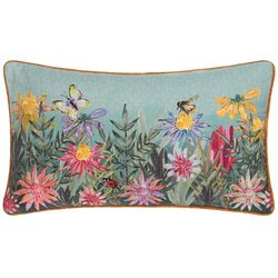 Wylder Nature Country Wilds Blossom Meadow Housse de Coussin Imprimée - Bleu Ciel - 30x50cm