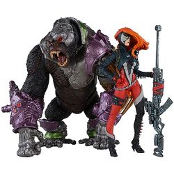 McFarlane Toys Spawn She-Spawn & Cygor - Figura de acción de 2 Unidades, Etiqueta Dorada, coleccionables Altamente detallados y Ultra articulados con Embalaje Exclusivo en Caja de Ventana, Figuras