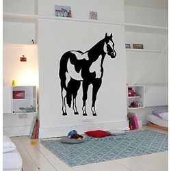 Stickers Cheval Pie - Turquoise, L 100cm x H 140cm