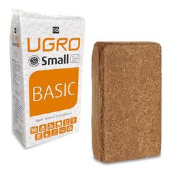 UGro Small Basic - Substrato de coco, bloco comprimido com baixa percentagem de fibra de coco para plantas e hortas, 650 g - 11 L