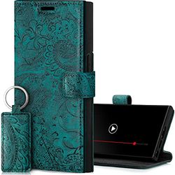 SURAZO Leather Wallet Mobile Phone Case Compatible with Samsung S23 Ultra - Flip & Fold Smartphone Case with Stand, RFID Blocker, Magnet Closure, 3 Slots for Bank Cards - Handcrafted European Leather