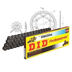 Kettingset DID staal 520NZ / 112 clipslot voor Suzuki DR-Z 250 cc bj. 2001-2010