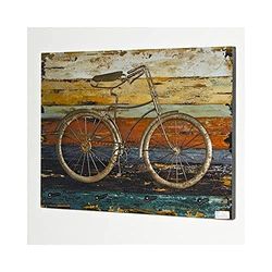 HAKU Möbel Wandkapstok motief, vintage, MDF, metaal - Maat: B 53 cm x H 40 cm x D 7 cm, Stijl: Industrieel