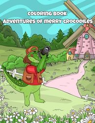 coloring book: adventures of merry crocodiles