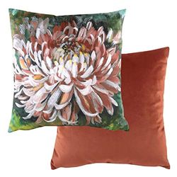 Evans Lichfield Funda de cojín de crisantemo de Flores de Invierno, marrón, 43 x 43cm