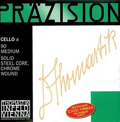 Thomastik Cello Strängar Präzision rostfritt stål La Alu. spunnen. 4/4; mjuk