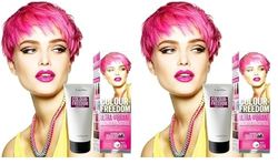 Knight & Wilson Colour-Freedom 150ml Pink Pizazz Semi-Permanent Hair Colour - Ultra-Vibrant Vegan Friendly Colour Mask with Shine Booster Complex - Ammonia Free Colour Lasts Up To 6-10 Washes