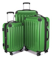 HAUPTSTADTKOFFER - Alex - Ensemble de 3 Valises Rigides Vert Brillant, TSA, (S, M & L), 235 litres