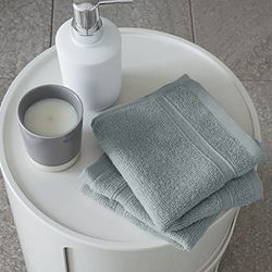 Catherine Lansfield Zero Twist 450 g/m² Zacht & Absorberend Katoenen Gezichtsdoek Paar Salie Groen