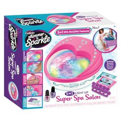 Shimmer N Sparkle Kit de pédicure lumineux 5 en 1 avec effets de lumière changeants de couleur pour enfants et adultes