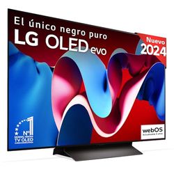 LG OLED48C44LA, 48", OLED 4K, Serie C4, 3840x2160, Smart TV, WebOS24, Procesador a9, Dolby Vision, Dolby Atmos, TV Gaming, 144 Hz, AMD FreeSync, Negro