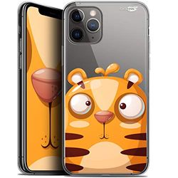 Caseink fodral för Apple iPhone 11 Pro Max (6,5) gel HD [tryckt i Frankrike - iPhone 11 Pro Max fodral - mjukt - stötskyddad] tecknad tiger