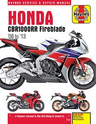 Honda CBR1000RR Fireblade (08 - 13) Haynes Repair Manual (Paperback)
