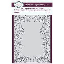 Creative Expressions Sue Wilson-Decorative Poinsettia Frame-3D Embossing Folder, 5.75 x 7.5 inches