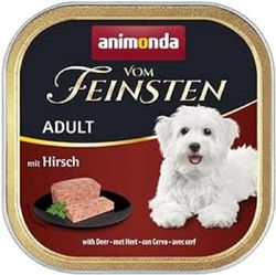 animonda Vom Feinsten Adult cibo per cani, alimento umido per cani adulti, con cervo, 22 x 150 g