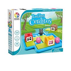 Smart Games - Los Tres Cerditos | Juegos Educativos Niños 3 Años | Juegos De Mesa | Puzzles Infantiles 3 Años | Rompecabezas Niños | Juegos De Mesa Niños 3 años | 48 Desafíos