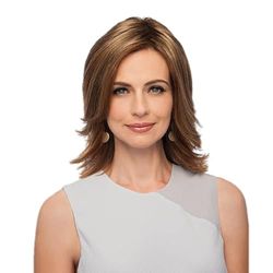 Top Perfect Hair Topper Color GL 38-48 SUGARED SMOKE - Gabor Wigs 10" Long Clip In Flexlite Synthetic Conceals Thinning Hair