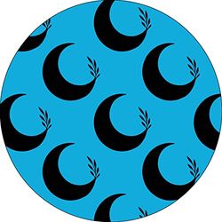 Bonateks, Round Digital Printed Mouse Pad, Non-Slip Base, for Office and Home, Diameter:22cm