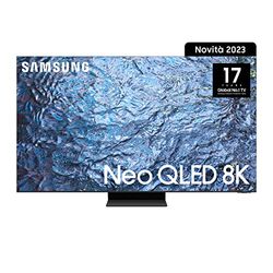 Samsung TV Neo QLED QE75QN900CTXZT, Smart TV 75" Serie QN900C perfetto per il Gaming, Neo QLED 8K UHD, Dolby Atmos, Alexa e Google Assistant integrati, Titan Black, 2023, DVB-T2