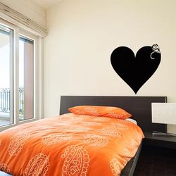 Ambiance Sticker Leisteen schoolbord – zelfklevende muurstickers – klassiek hartdesign – H110 x L110 cm