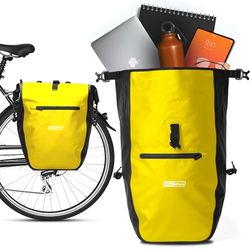 2Radwerk Alforja de Bicicleta para portaequipajes, 25,4 L, 100% Impermeable, con asa y Correa para el Hombro, Bolsa portaequipajes, Bolsa para portaequipajes, Bolsas traseras, 56,5 x 30 x 15 cm