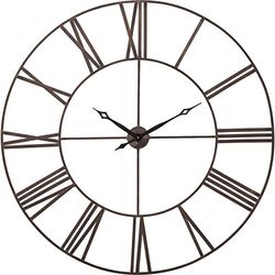 Kare Design Relógio de parede Factory, prateado, 120 cm de diâmetro, cozinha, decoração para sala de estar, movimento de quartzo, armação de aço, pilhas não incluídas, 120 x 120 x 5 cm (A/A/F)