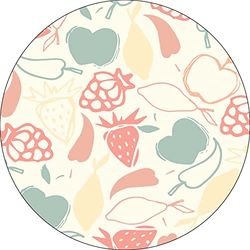 Bonateks, Runt digitalt tryckt musmatta, halkfri undersida, för kontor och hem, diameter: 22 cm