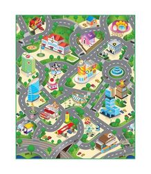 Hastighetsbil – lekmatta (120 cm) (41700)