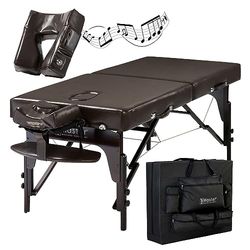 Master Massage Inklapbare mobiele massagebank massagebank massagebed behandelingsbed van hout, 71 cm