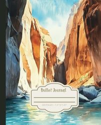 Dotted Bullet Journal: Vintage Watercolor Zion National Park | Aesthetic Notebook for Organizing School, Work, or Life