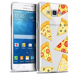 Caseink - Fodral för Samsung Galaxy Grand Prime [Crystal HD Foodie Collection Pizza Design - Styv - Ultra Slim - Tryckt i Frankrike]