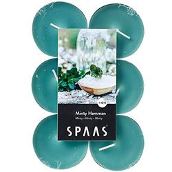 SPAAS 12 Maxi bougies chauffe-plats parfumées, ± 10 heures - Minty Hammam