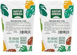 NaturGreen - Inulina Bio, Inulina de Agave en Polvo, Soluble en Agua, Ayuda al Metabolismo de Carbohidratos - 175 g (Paquete de 2)