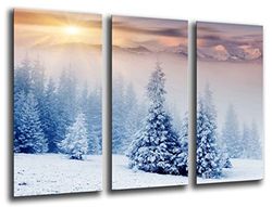 Quadro fotográfico paisagem nevado inverno tamanho total: 97 x 62 cm XXL